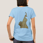 Kameroense vlag x kaart T-Shirt (Achterkant)