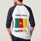 Kameroense vlag Zwarte personalisatie T-shirt (Achterkant)