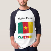 Kameroense vlag Zwarte personalisatie T-shirt (Voorkant)