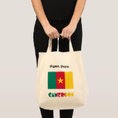 Kameroense vlag Zwarte personalisatie Tote Bag (Voorkant (product))