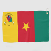 Kameroense vlaggen golfhanddoek (Horizontaal)