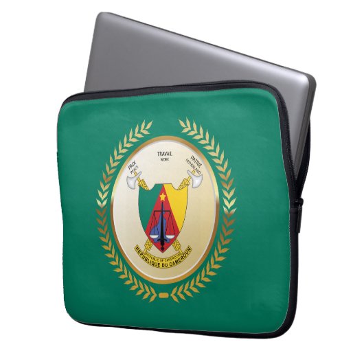Kameroense wapenstilstand laptop sleeve (Voorkant Links)