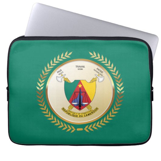Kameroense wapenstilstand laptop sleeve (Voorkant)