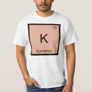 Kameron Naam Chemie Element Periodiek Systeem T-shirt