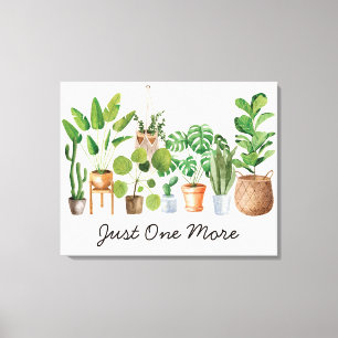 Kamerplant Aquarel Tuinieren Citaat Canvas Afdruk