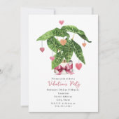 Kamerplant Hartjes Valentijnsfeestje Kaart (Voorkant)