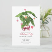 Kamerplant Hartjes Valentijnsfeestje Kaart (Staand voorkant)