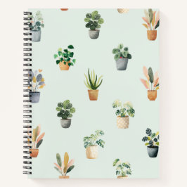 Kamerplant Patroon Botanisch Binnenplant Ontwerp Notitieboek