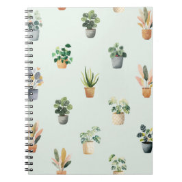 Kamerplant Patroon Botanisch Binnenplant Ontwerp Notitieboek