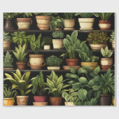 Kamerplanten cadeaupapier (Vlak)