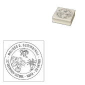 Kamerplanten Hobby Rond Adres Rubberstempel (Gestempeld)