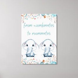 Kamerplanten voor Wombmates Olifant Nursery Muurku Canvas Afdruk