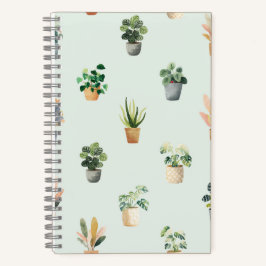 Kamerplantpatroon Botanisch Binnenplantontwerp Notitieboek