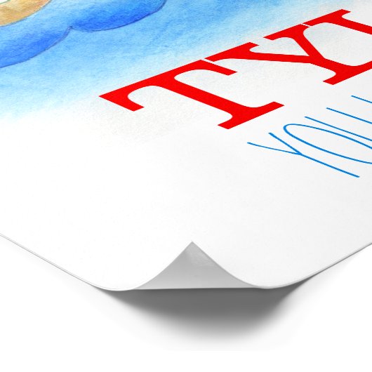 Kamerposter met vuurtoren citaat voor baby jongen poster (Hoek)