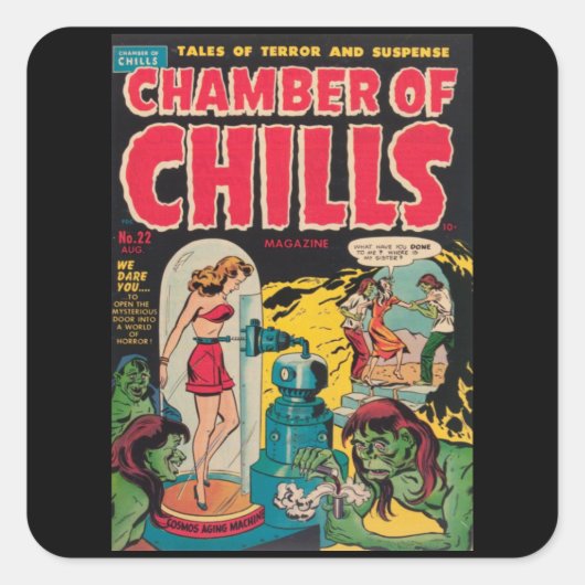 Kamerrillingen - stripboek vierkante sticker (Voorkant)