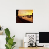 Kamers van het Parlement op zonsondergang Poster (Thuiskantoor)