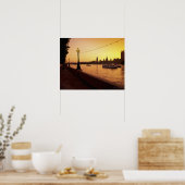 Kamers van het Parlement op zonsondergang Poster (Keuken)