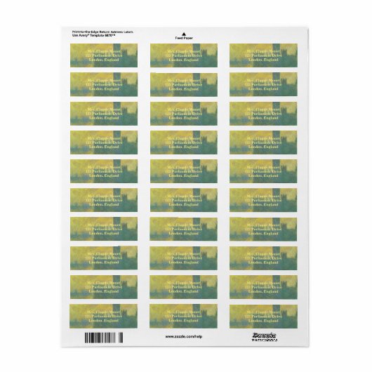 Kamers van het Parlement, Stormy Sky van Claude Mo Etiket (Full Sheet)