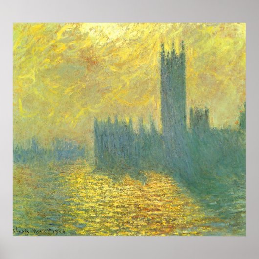 Kamers van het Parlement, Stormy Sky van Claude Mo Poster (Voorkant)