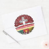 Kamerun Kamerunisch Schweizer Schweiz Baum Wurzel Ronde Sticker (Envelop)