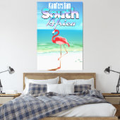 Kamfers Dam Zuid-Afrikaanse reisposter Canvas Afdruk (Insitu (Slaapkamer))