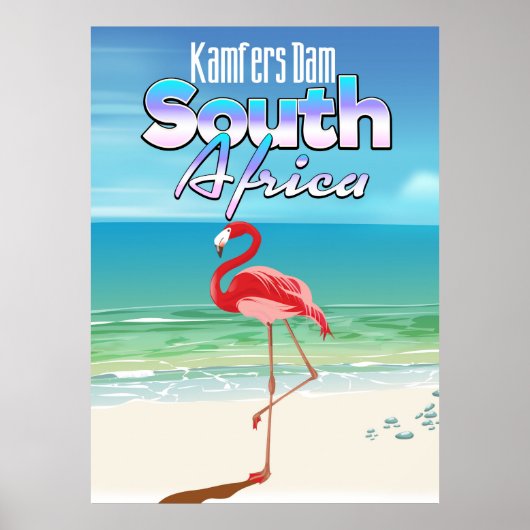 Kamfers Dam Zuid-Afrikaanse reisposter Poster (Voorkant)