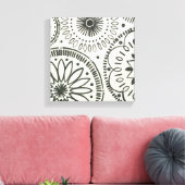 Kami Abstract Pattern Canvas Afdruk (Insitu (Woonkamer))
