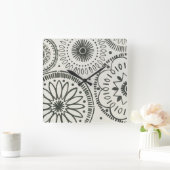 Kami Abstract Pattern Vierkante Klok (Huis)