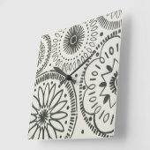 Kami Abstract Pattern Vierkante Klok (Hoek)