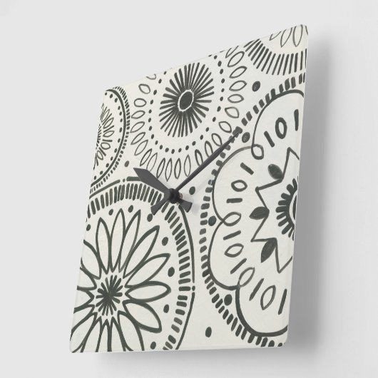 Kami Abstract Pattern Vierkante Klok (Hoek)