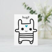 Kami - gerukte bunny, knuffel? briefkaart (Staand voorkant)