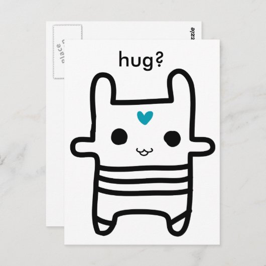 Kami - gerukte bunny, knuffel? briefkaart (Voorkant / Achterkant)