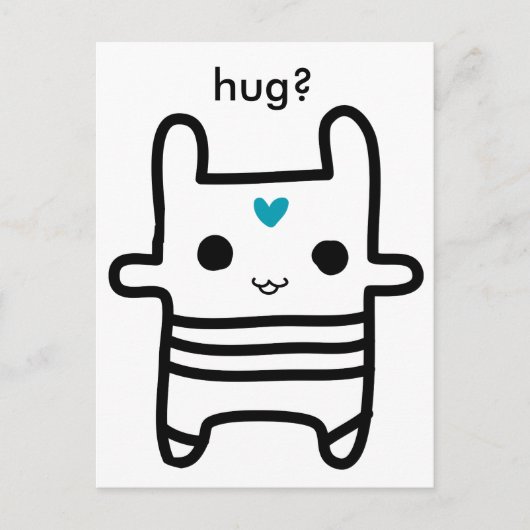 Kami - gerukte bunny, knuffel? briefkaart (Voorkant)