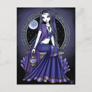 "Kami" Paarse Moon Sari Briefkaart