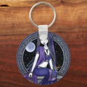 "Kami" Paarse Moon Sari Fairy Sleutelhanger (Voorkant)