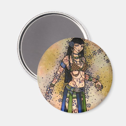 Kami Tribal Belly Dancer Magneet (Voorkant / Achterkant)
