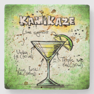 Kamikaze Bartenders Drink Recipe Stenen Onderzetter