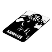 Kamikaze Black en White Japanese Pilot Magneet (Linkerzijde)