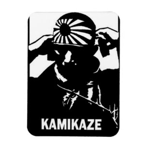 Kamikaze Black en White Magneet