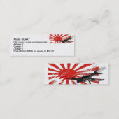 Kamikaze Bomber Japans Rising Sun Flag, Mista ... Mini Visitekaartje (Voorkant / Achterkant)
