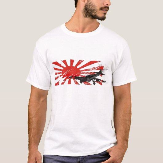 Kamikaze Bomber Japans Rising Sun Vlag t-shirt (Voorkant)