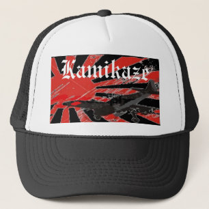 Kamikaze Bomber Japanse Rising Sun Flag HatCustom Trucker Pet
