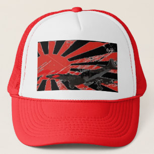 Kamikaze Bomber Japanse Rising Sun vlag - Aangepas Trucker Pet