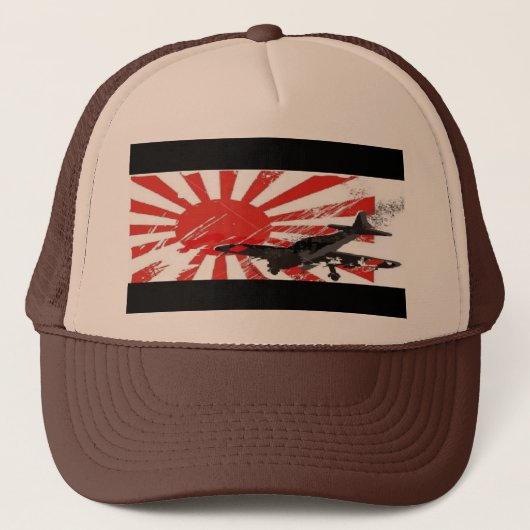 Kamikaze Bomber Rising Sun Japanse vlag Pet (Voorkant)