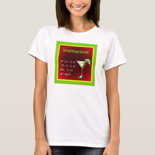 Kamikaze Drink Cocktail Recipe T-shirt (Voorkant)