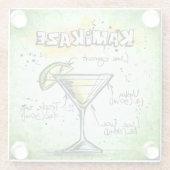 Kamikaze Drink Recipe Glazen Onderzetter (Achterkant)