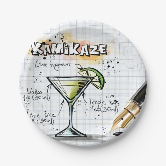 Kamikaze Papieren Bordje (Voorkant)