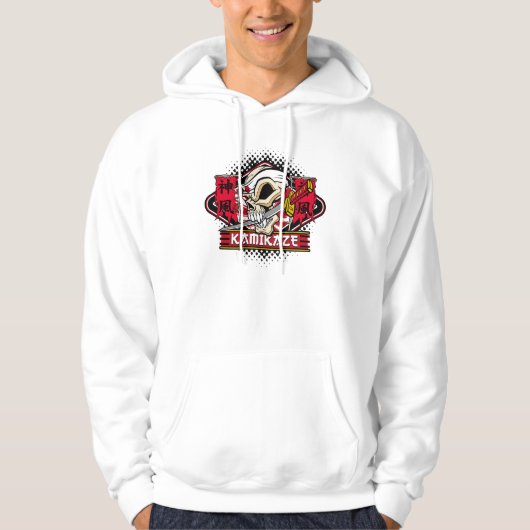 Kamikaze Skull met Japans zwaard Hoodie (Voorkant)