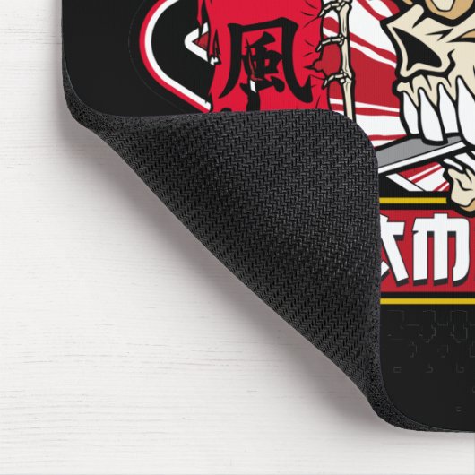 Kamikaze Skull met Japans zwaard Muismat (Hoek)