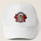 Kamikaze Skull met Japans zwaard Trucker Pet (Voorkant)